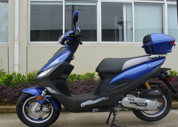 الألومنيوم الإطار الكبار موتور سكوتر 12 فولت 7A الأزرق 50cc موتور سكوتر مع المصباح