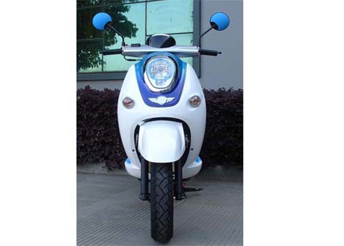 أبيض / أزرق 50cc ميني دراجة سكوتر مع اثنين من مرايا الرؤية الخلفية / الخلفي مربع