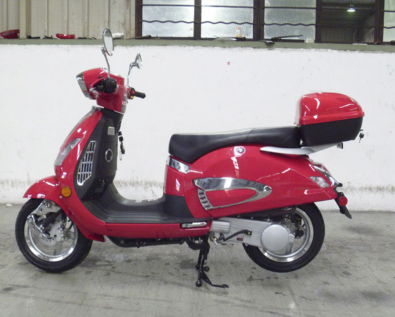 لطيفة الشكل الكبار سكوتر موتور الأحمر 150cc سيدة سكوتر مع مرآة الرؤية الخلفية
