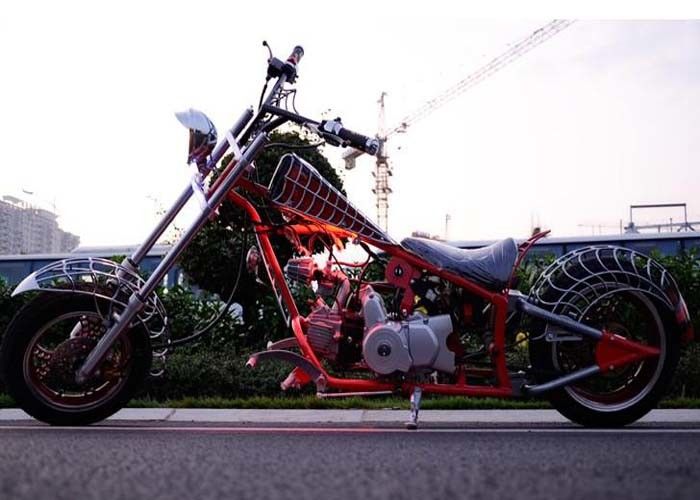 سبايدرمان نمط 50cc شارع القانونية للدراجات النارية ، مخصص هارلي المروحيات 12V بطارية 3L دبابات