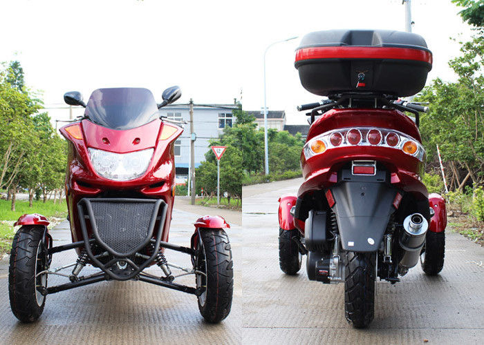 3 عجلة دراجة نارية سكوتر 150cc مع محرك 7.0kw 7500r / min 8HP / الخلفي مربع