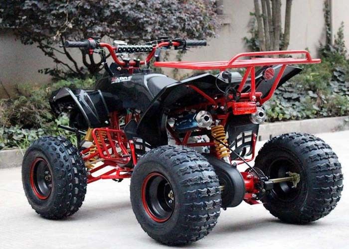 اسطوانة واحدة 125cc مركبة رباعية رباعية العجلات 4 × 4 مع الرف الخلفي / المصابيح الأمامية الساطعة