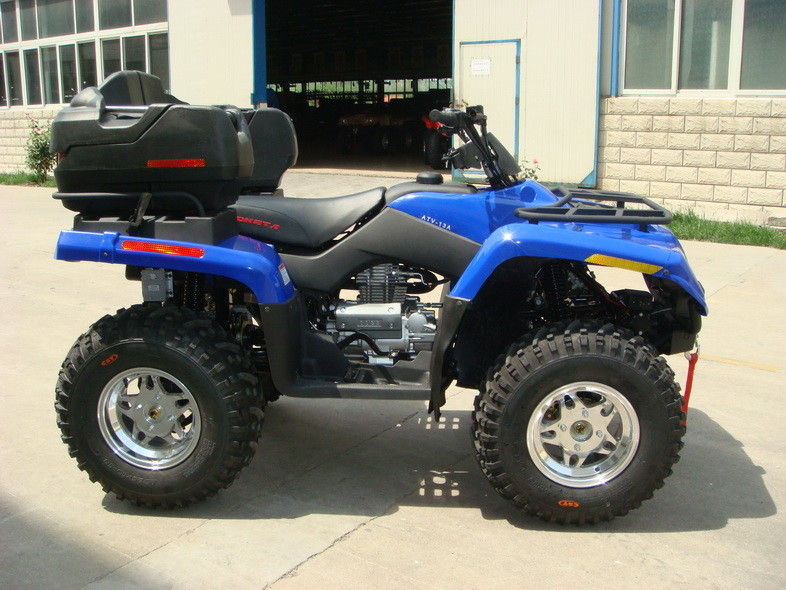 400cc ATV رباعية دراجة 4 * 4F / R تعليق مستقل الحديد / الألومنيوم ريم كهربائية التحول