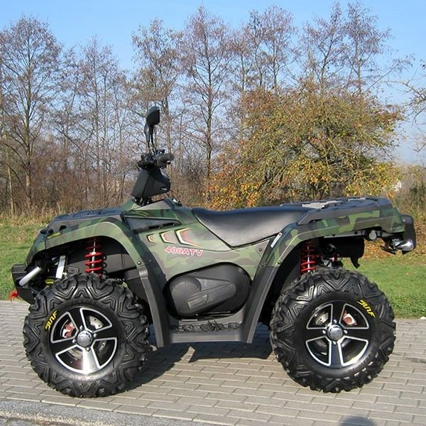 النفط المبردة 400cc أربعة عجلة مركبة مزدوجة / واحدة أ - الذراع مع الألومنيوم ريم كهربائية التحول