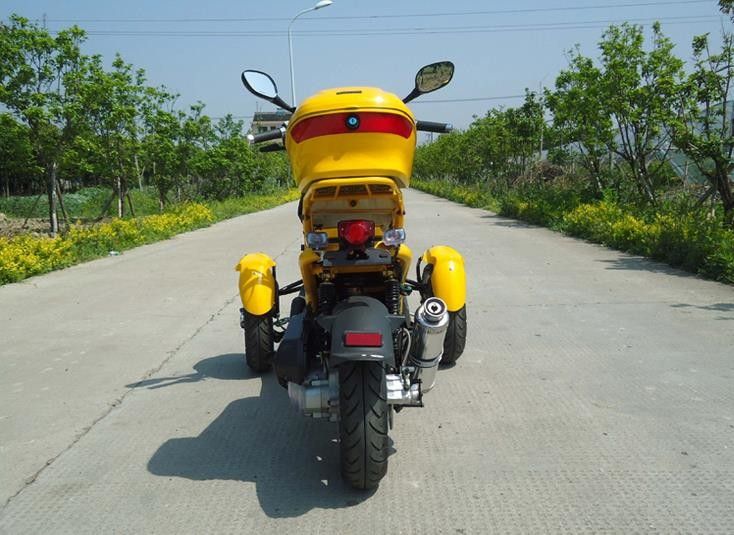 أفقي نوع ثلاثي عجلة دراجة نارية 50cc 3 عجلة ترايك سكوتر 4 السكتة الدماغية