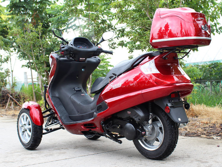 50CC أفقي نوع ثلاثي عجلة دراجة نارية مع اسطوانة واحدة ، نقل محرك حزام