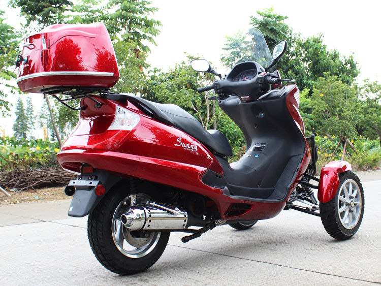50CC أفقي نوع ثلاثي عجلة دراجة نارية مع اسطوانة واحدة ، نقل محرك حزام
