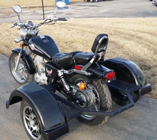 250cc تبريد الهواء 3 عجلة ترايك سكوتر مع اسطوانة واحدة ، 4-Stroke Cooling System