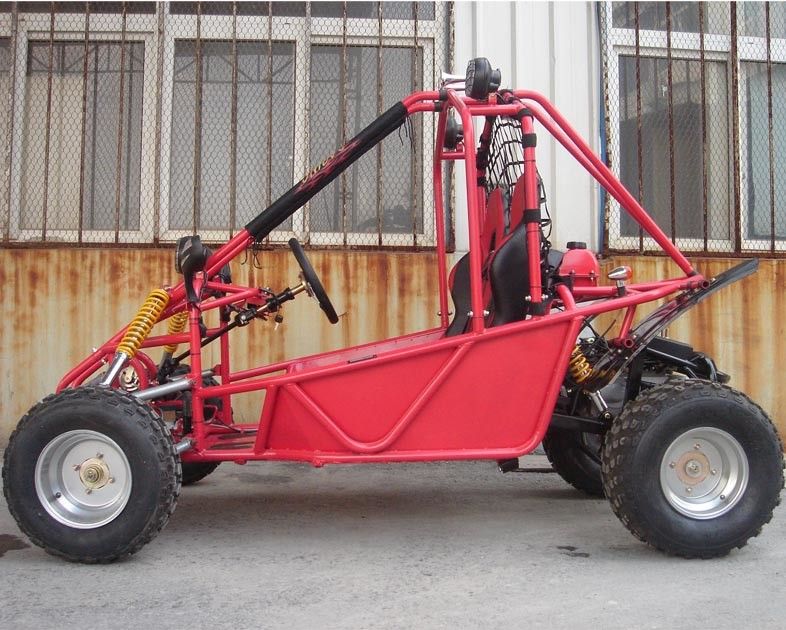 FR / RR قرص الفرامل 150cc الذهاب كارت عربات التي تجرها الدواب مزدوج مقعد يذهب كارت مع نظام بدء كهربائي