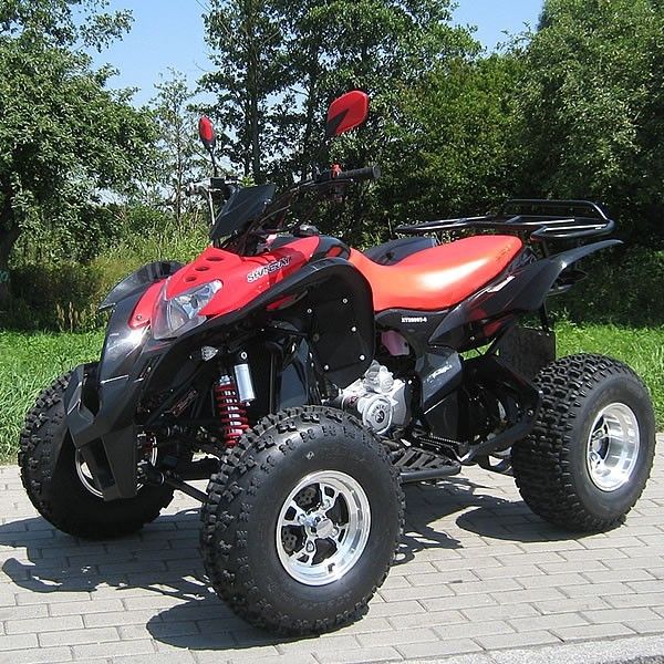 250cc اضافية كبيرة الحجم أربع عجلات مركبة مع نظام بدء كهربائي أسود