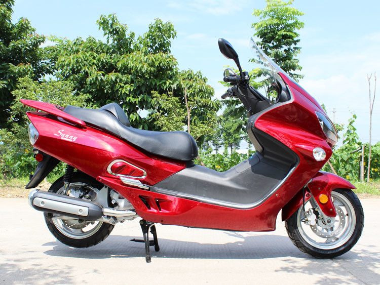 300cc CVT مياه باردة محرك الكبار موتور سكوتر الجبهة قرص قرص الفرامل الخلفية