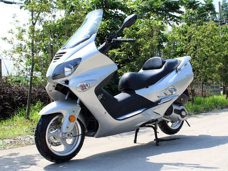 300cc CVT مياه باردة محرك الكبار موتور سكوتر الجبهة قرص قرص الفرامل الخلفية