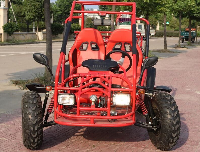 نوع أفقي Go Kart Buggy 4 Stroke Air Cool 4 مقاعد فرامل قرص أمامي / خلفي