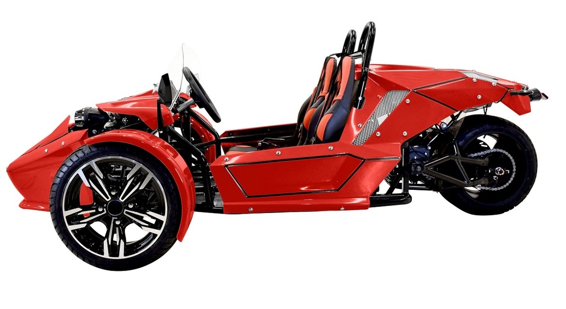 دراجة نارية ثلاثية العجلات E-Spider 72V Trike قوية 3000w محرك وسط القيادة مع بطارية الليثيوم