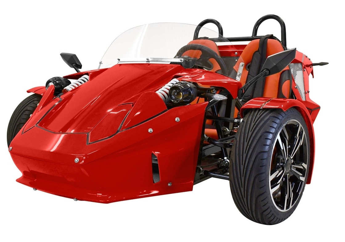 دراجة نارية ثلاثية العجلات E-Spider 72V Trike قوية 3000w محرك وسط القيادة مع بطارية الليثيوم