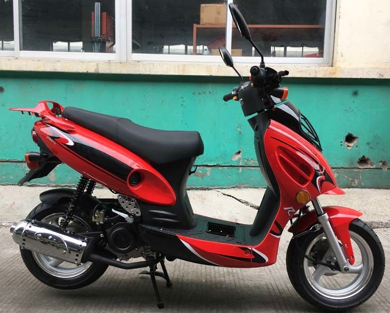 50cc CVT القسري تبريد الهواء ميني الدراجة سكوتر الجبهة القرص الخلفي طبلة الفرامل