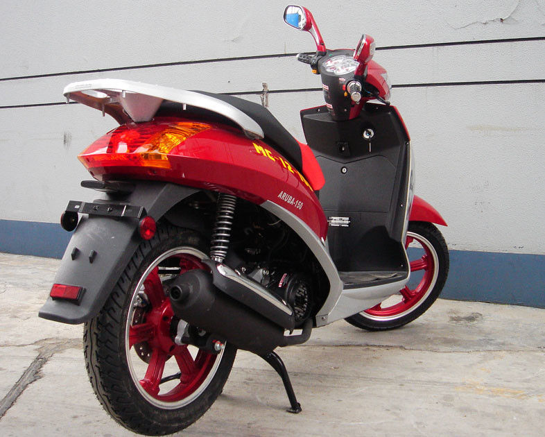 16 بوصة الاطارات الكبار الغاز سكوتر 150cc خلفي بروم الفرامل Cvt القسري تبريد الهواء المحرك