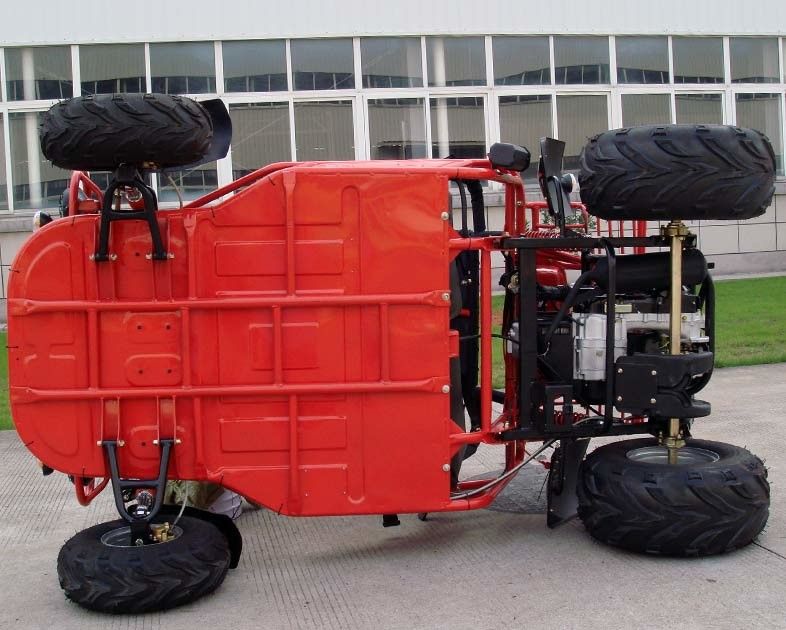 150cc الذهاب كارت عربات التي تجرها الدواب الخلفي صدمة التلقائي الكثيب عربات التي تجرها الدواب كهربائية مزدوجة / واحدة أ - الذراع