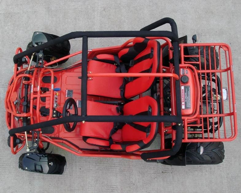 150cc الذهاب كارت عربات التي تجرها الدواب الخلفي صدمة التلقائي الكثيب عربات التي تجرها الدواب كهربائية مزدوجة / واحدة أ - الذراع