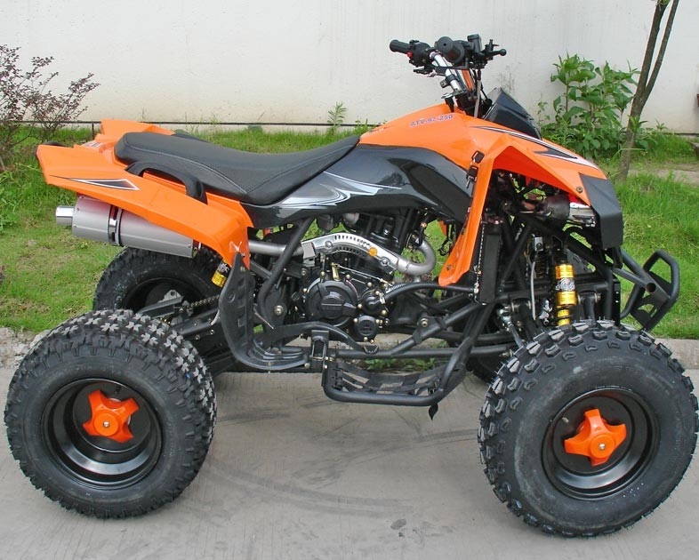 Youth Racing 4 Wheeler Motorcycle 77km / H Max Speed ​​250CC 12V / 9 AH Battery