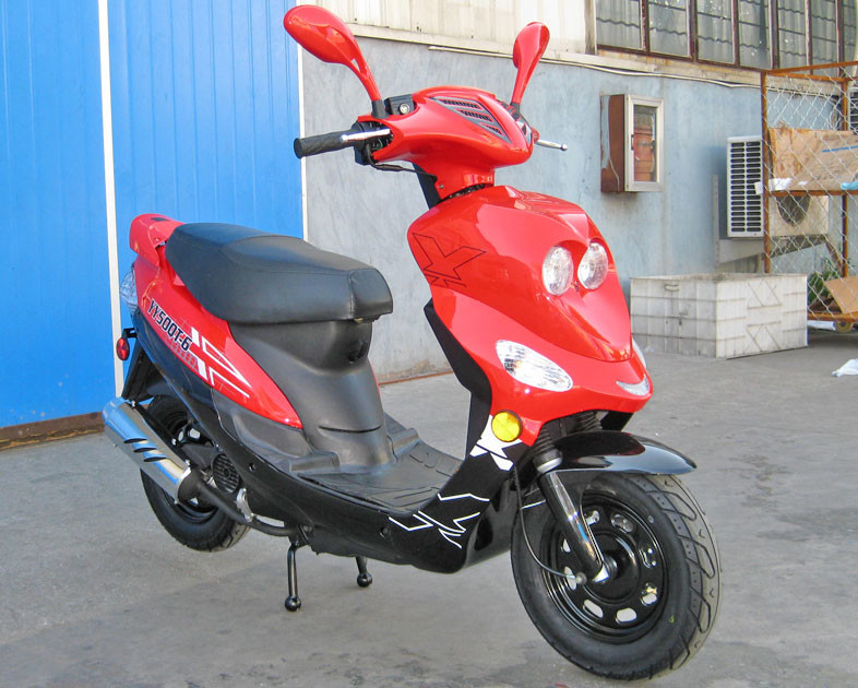 مبردة بالهواء CDI اشتعال الكبار موتور سكوتر 50CC سكوتر 65-70km / H عملية الفرامل اليد