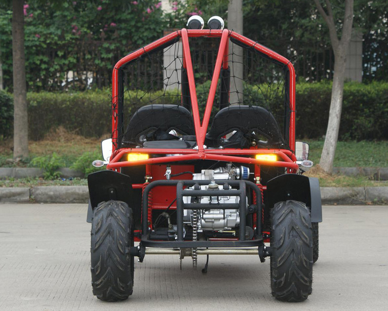 110cc تبريد الهواء CDI Electirc ابدأ مقعد واحد الذهاب كارت علبة الفرامل 12V بطارية 6.5AH